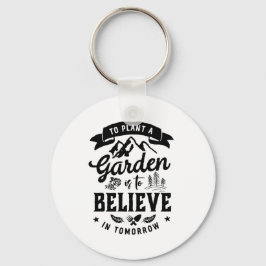 Retro Inspirerend Gardening Gardener en Farmer Sleutelhanger