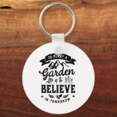Retro Inspirerend Gardening Gardener en Farmer Sleutelhanger (Voorkant)