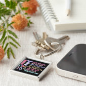 Retro Inspirerend zelfzorg Sleutelhanger (Zijkant)