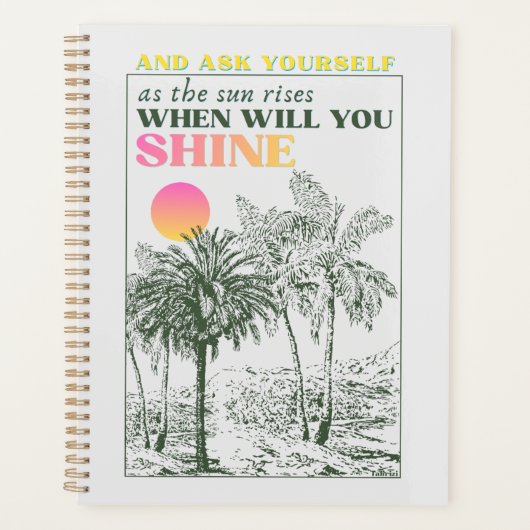 retro inspirerende zelfzorg citaat planner (Voorkant)