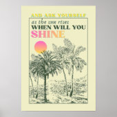 retro inspirerende zelfzorg citaat poster (Voorkant)
