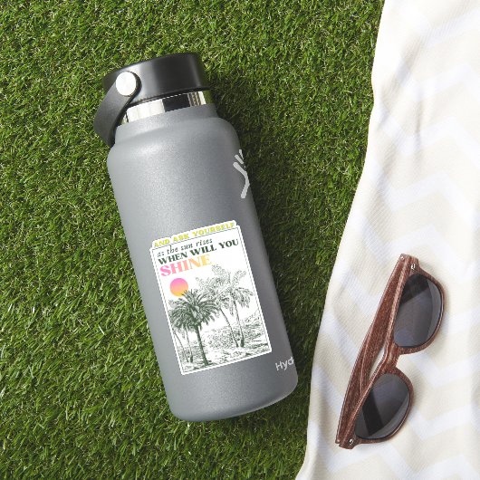 retro inspirerende zelfzorg citaat sticker (HydroFlask Insitu)