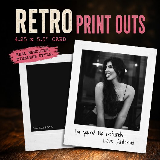 Retro Instant Afdrukken, 80s Aangepaste Fotokaart
