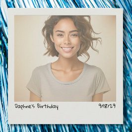 Retro  Instant Camera Uw Foto Verjaardag Kaart