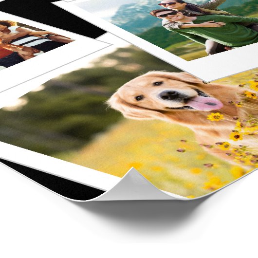 Retro Instant Film Afbeelding 21 Fotocollage Poster (Hoek)