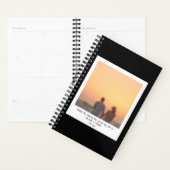 Retro instant foto aangepaste tekst zwart modern planner (Display)