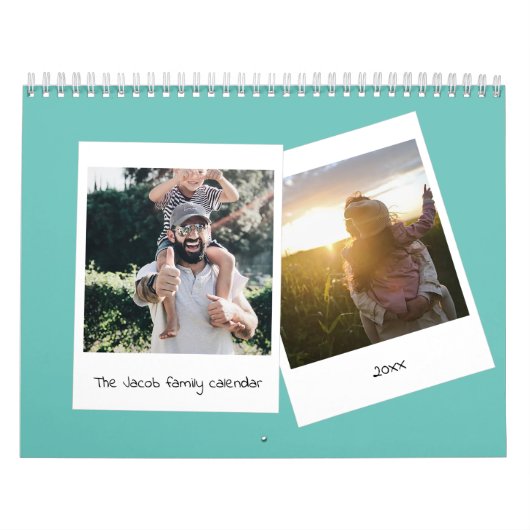 Retro instant foto familie kalender (Hoes)