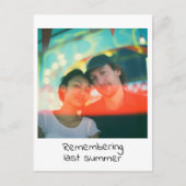Retro instant foto herinnering aandenken briefkaart (Voorkant)