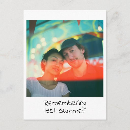 Retro instant foto herinnering aandenken briefkaart (Voorkant)
