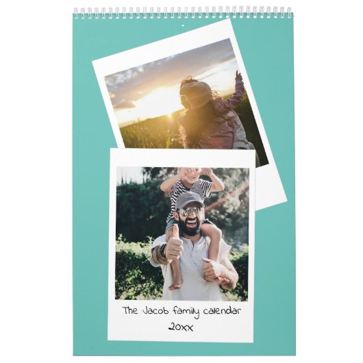 Retro instant foto leuke familie kalender (Hoes)
