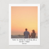 Retro instant foto namen aangepaste bruiloft Dank Briefkaart (Voorkant)