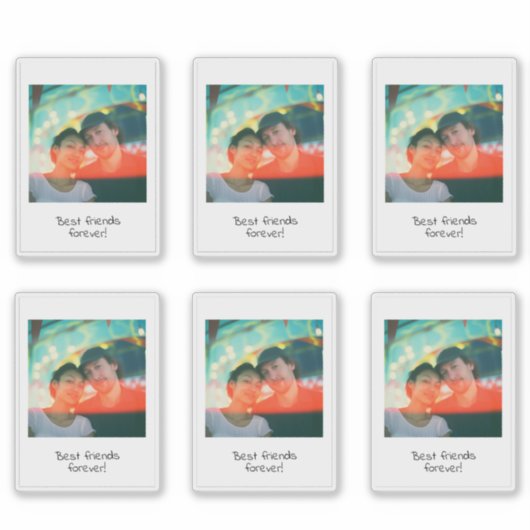 Retro Instant Foto Stijl Stickers (Voorkant)