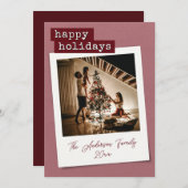 Retro Instant Photo Vakantie Kaart (Voorkant / Achterkant)