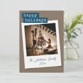 Retro Instant Photo Vakantie Kaart (Staand voorkant)