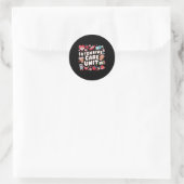Retro Intensive Care Unit Nurse Tech Valentijn ICU Ronde Sticker (Tas)