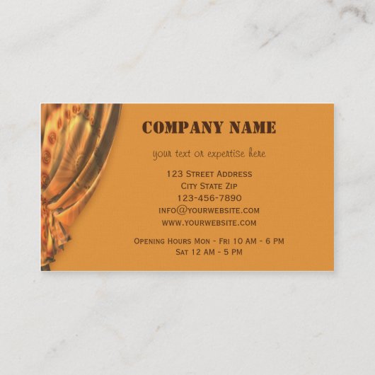 Retro Interior Design Visitekaartje (Achterkant)