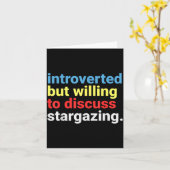 Retro Introverte Maar Bereid Stargazing Liefhebber Kaart (Gele Bloem)