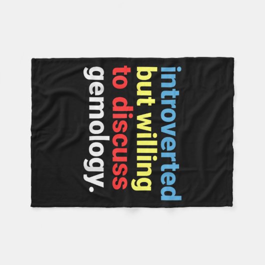 Retro Introverted But Gemology Lover Funny Fleece Deken (Voorkant (Horizontaal))