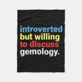 Retro Introverted But Gemology Lover Funny  Fleece Deken (Voorkant)