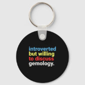 Retro Introverted But Gemology Lover Funny Sleutelhanger (Voorkant)