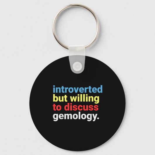 Retro Introverted But Gemology Lover Funny Sleutelhanger (Voorkant)