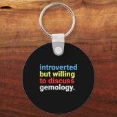 Retro Introverted But Gemology Lover Funny Sleutelhanger (Voorkant)