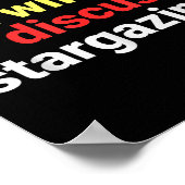 Retro Introverted But Willing Stargazing Lover Fun Poster (Hoek)