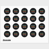 Retro Introverted But Willing Stargazing Lover Fun Ronde Sticker (Vel)