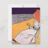 Retro Invitation Summer House ~ Beach Home Party Kaart (Voorkant)