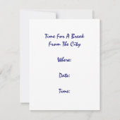 Retro Invitation Summer House ~ Beach Home Party Kaart (Achterkant)