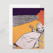 Retro Invitation Summer House ~ Beach Home Party Kaart (Voorkant / Achterkant)