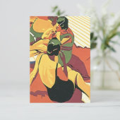 Retro Invitation Summer House ~ Beach ~ Pool Party Kaart (Staand voorkant)