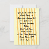 Retro Invitation Summer House ~ Beach ~ Pool Party Kaart (Achterkant)