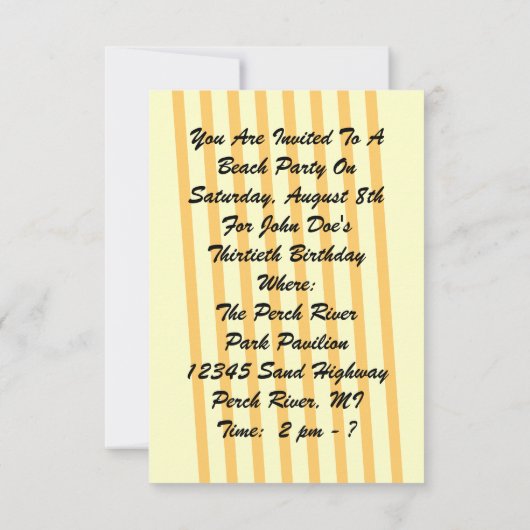 Retro Invitation Summer House ~ Beach ~ Pool Party Kaart (Achterkant)