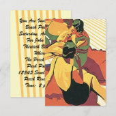 Retro Invitation Summer House ~ Beach ~ Pool Party Kaart (Voorkant / Achterkant)