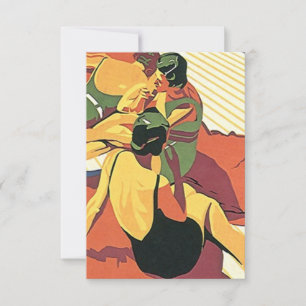 Retro Invitation Summer House ~ Beach ~ Pool Party Kaart