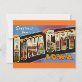 Retro Iowa City Briefkaart