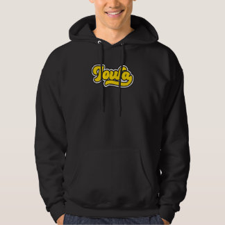 Retro Iowa Vintage Script Hoodie