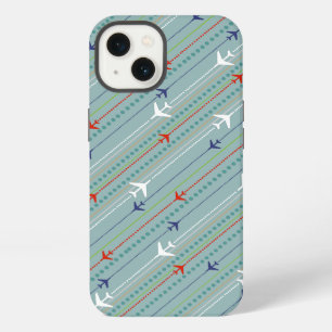 Retro iPhone 6 van het Patroon van het Vliegtuig 13 Hoesje