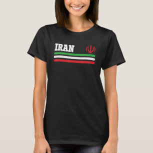 Retro Iranese nationale vlag van Iran T-shirt
