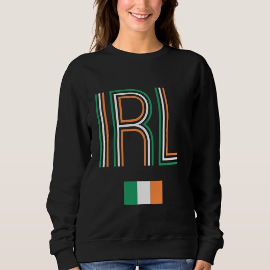 Retro Ireland Flag Irish Pride  Ierland Trui (Voorkant)