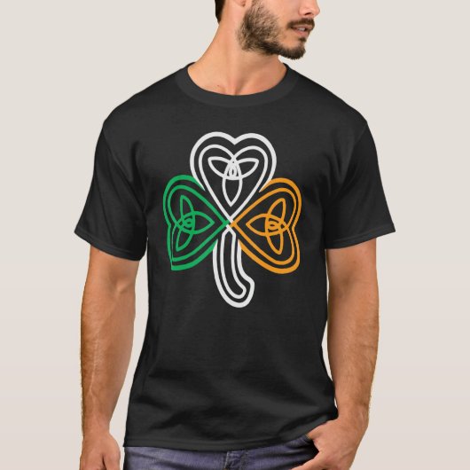Retro Ireland Shamrock Funny St Patrick S Day Iris T-shirt (Voorkant)