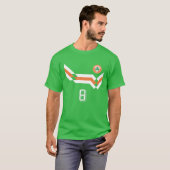Retro Ireland Soccer Jersey Eire Crest Irish Clove T-shirt (Voorkant volledig)