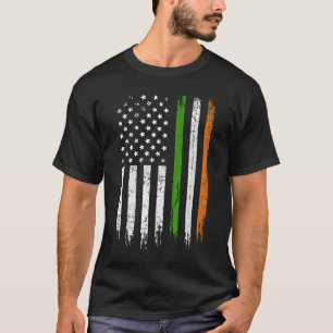 Retro Irish American Flag Distress Flag St. Patr T-shirt