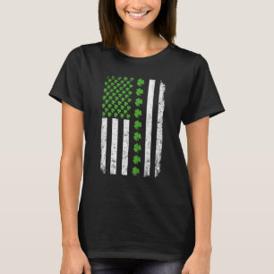 Retro Irish American Flag Distress Flag St Patri T-shirt