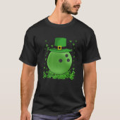 Retro Irish Bowling Shamrock Sports St. Patrick T-shirt (Voorkant)