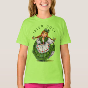 Retro Irish Doll Logo St Patricks Day personaliser T-shirt