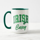 Retro Irish Pride Monogram St Patrick's Day Mok (Links)