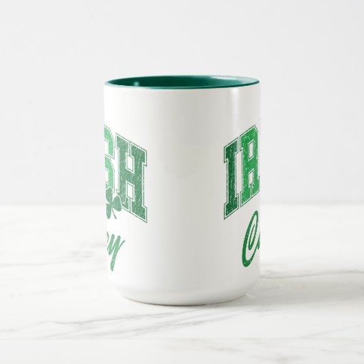 Retro Irish Pride Monogram St Patrick's Day Mok (Midden)
