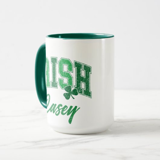 Retro Irish Pride Monogram St Patrick's Day Mok (Voorkant links)